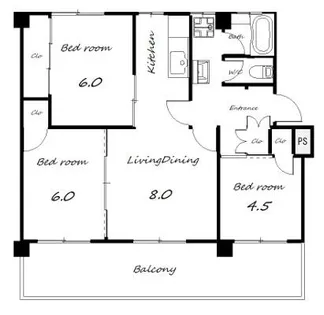 ヴィラナリー加東Ⅲ 2号棟【238号室】の間取り