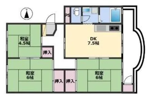 ローレルハイツ姫路田井東棟【B519号室】の間取り