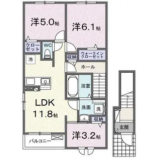 3LDKの間取り画像