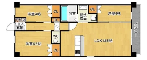 アーバンパーク淡路【5階】の間取り