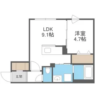 RUMO LUEB【302号室】の間取り