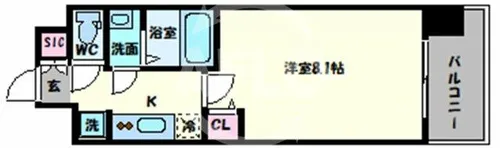 La Douceur天王寺【7階】の間取り