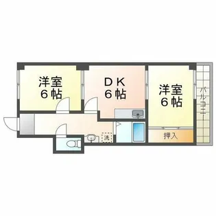 クレセント垂水【3階】の間取り