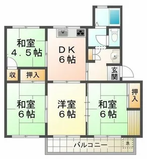 青山台住宅60号棟【5階】の間取り