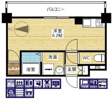 プレサンス東三国エンブレイス【3階】の間取り