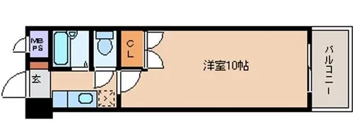 第11エルザビル【408号室】の間取り