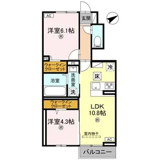 グランフェリーチェ【1階】の間取り