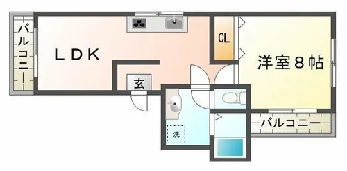あさひ星が丘マンション【2階】の間取り