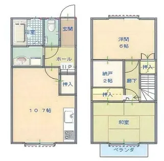 フレンドめが【D号室】の間取り
