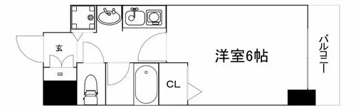シャンティ千歳【8階】の間取り