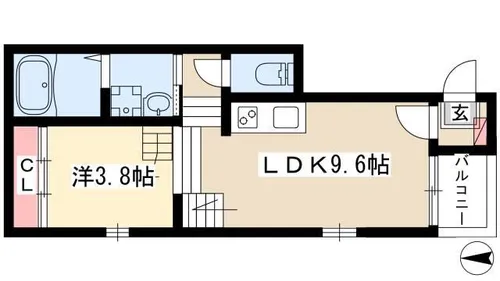 Regalo Shiga-hondori (レガーロシガホンドオリ)【3階】の間取り