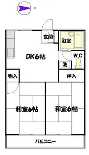 鍬田ハイツⅢ【201号室】の間取り