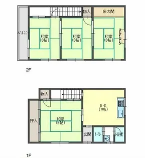 大阪府寝屋川市清水町【一戸建】の間取り