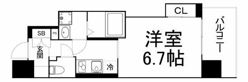 ファーストフィオーレ本町イースト【10階】の間取り