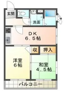 野里ハイツ【401号室】の間取り