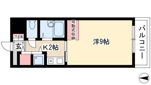 シャトーグロリアス【5階】の間取り