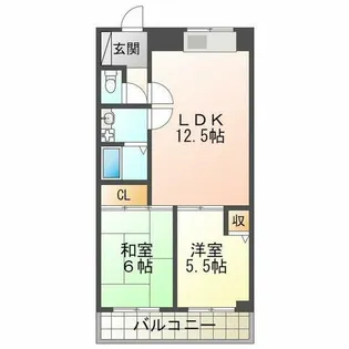 ハイツ甲村A棟【2階】の間取り