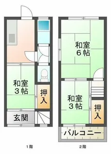 兵庫県神戸市垂水区東垂水2丁目【テラスハウス】の間取り