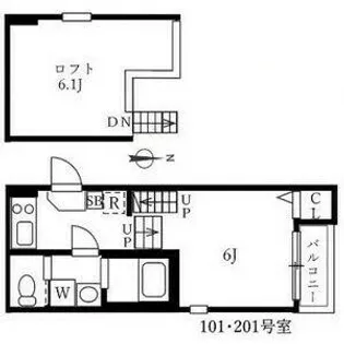 愛知県名古屋市北区田幡2丁目【アパート】の間取り
