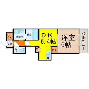 エステムプラザ名古屋駅前プライムタワー【6階】の間取り