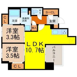 愛知県名古屋市中区大須2丁目【マンション】の間取り