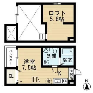 シャンティ中島【1階】の間取り