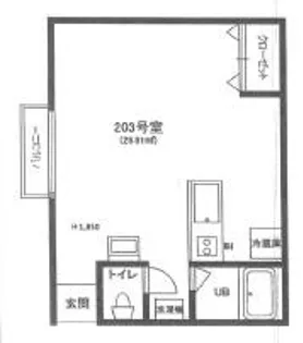エトランスYoshika【203号室】の間取り