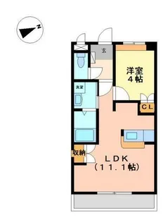 1LDKの間取り画像