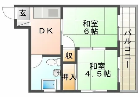 サンハイム北舞子【2階】の間取り