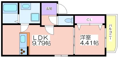 Arcasa Kishinosato Ⅶ【3階】の間取り