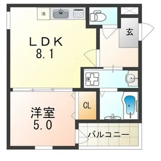 FUJIPALACE 桜 西今川Ⅱ番館【1階】の間取り