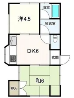 シンプルライフ田寺【1階】の間取り