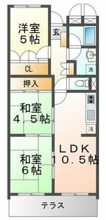 グリーン北塩屋【2階】の間取り