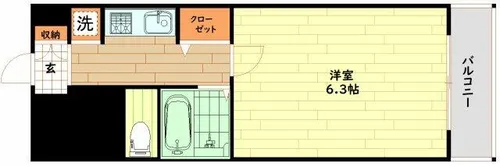 エスティライフ梅田新道【2階】の間取り