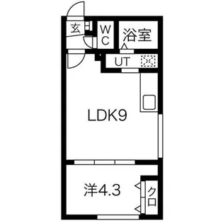 ラフィーネ円山公園・華【3階】の間取り