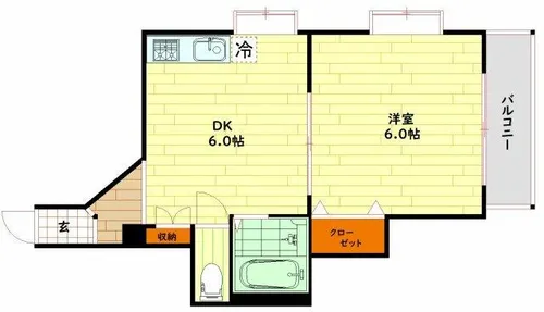 サンシャイン高倉【6階】の間取り