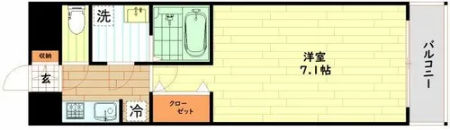 S-RESIDENCE大阪九条North【2階】の間取り