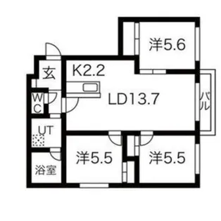 プレミア山の手【3階】の間取り