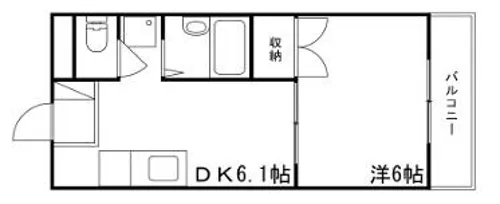 コーポラス城北【306号室】の間取り
