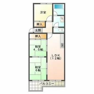 チェリーハイツ【4階】の間取り