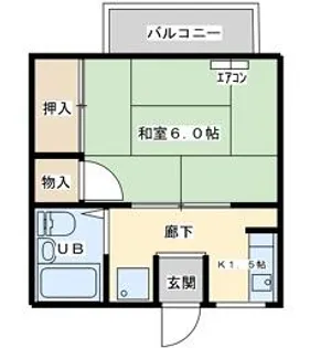 京口アパート【1階】の間取り