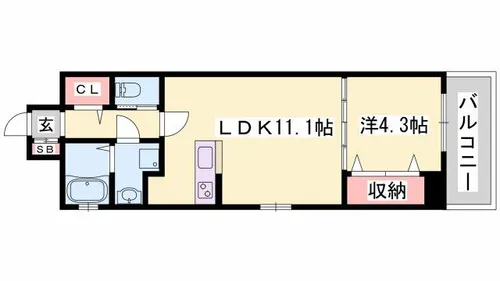 ラルース元塩町【803号室】の間取り