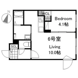 ラグランジュ元町【206号室】の間取り