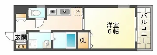 KHKコート板宿【7階】の間取り