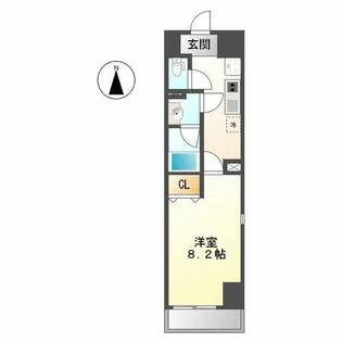 パークフラッツ新栄【4階】の間取り