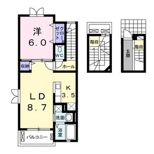 アルコバレーノ【302号室】の間取り