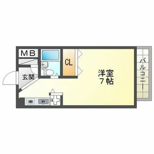 ラムール西舞子【4階】の間取り