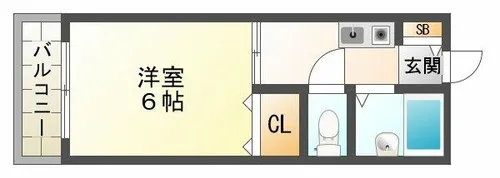 ハイツみのる【2階】の間取り