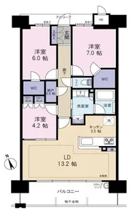 ミラキタシティ姫路【8F号室】の間取り