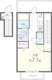 studio noir(スタジオ ノアール)【206号室】の間取り